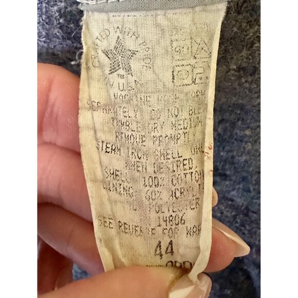 Vintage Carhartt Blanket Lined Chore Jacket Tan Distressed Workwear Size 44 USA - Picture 12 of 12